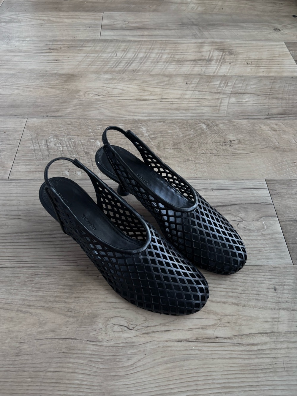 PROENZA SCHOULER - Black Slingback Mesh Pumps